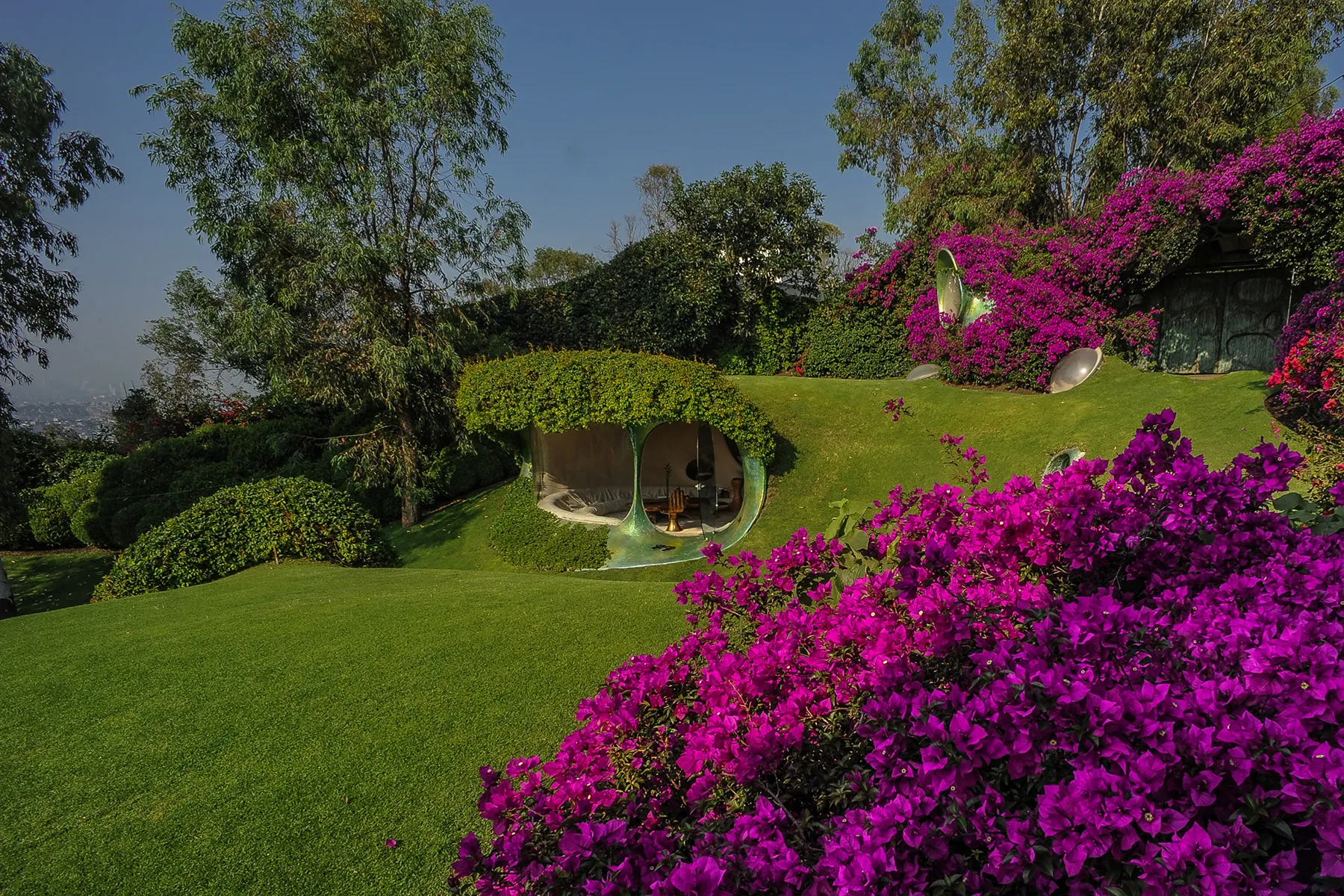 Exterior photo of biophilic design marvel, Casa Orgánica